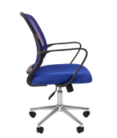 Изображение кресло chairman 698 хром синее